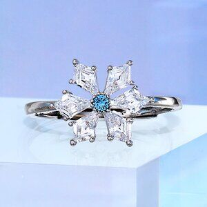 Snowflake Ring - Charmed Aroma Winter Snowflake Adjustable Ring Collection
